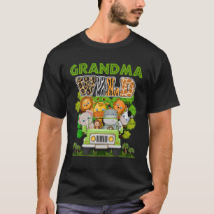 Grandma Wild Zoo Theme Birthday Truck Safari Jungl T-Shirt