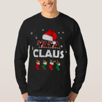 Grandma Yaya Claus Santa Hat Funny Christmas Pajam