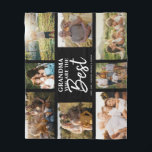 Grandma You are the Best Modern Photo Collage Fleece Blanket<br><div class="desc">Grandma you are the Best! Modern photo collage with space for 8 family pictures surrounding trendy script typography with your personalised names make for a unique keepsake gift!</div>
