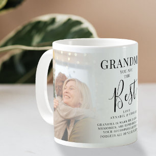'GRANDMA' you are the Best' Photos, Names & Quote Coffee Mug