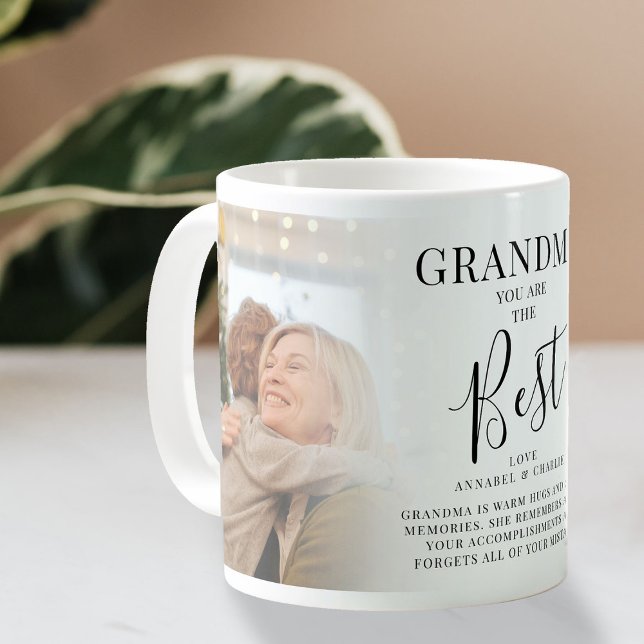 'GRANDMA' you are the Best' Photos, Names & Quote Coffee Mug (Creator Uploaded)
