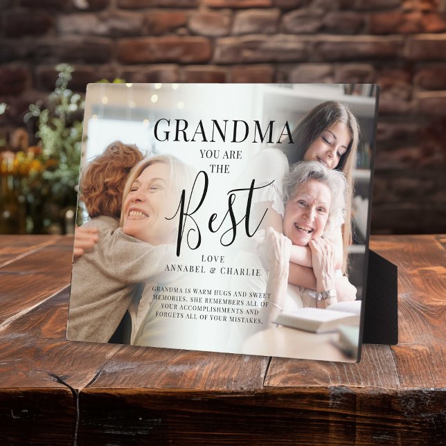 'GRANDMA' you are the Best' Photos, Names & Quote Plaque (Creator Uploaded)