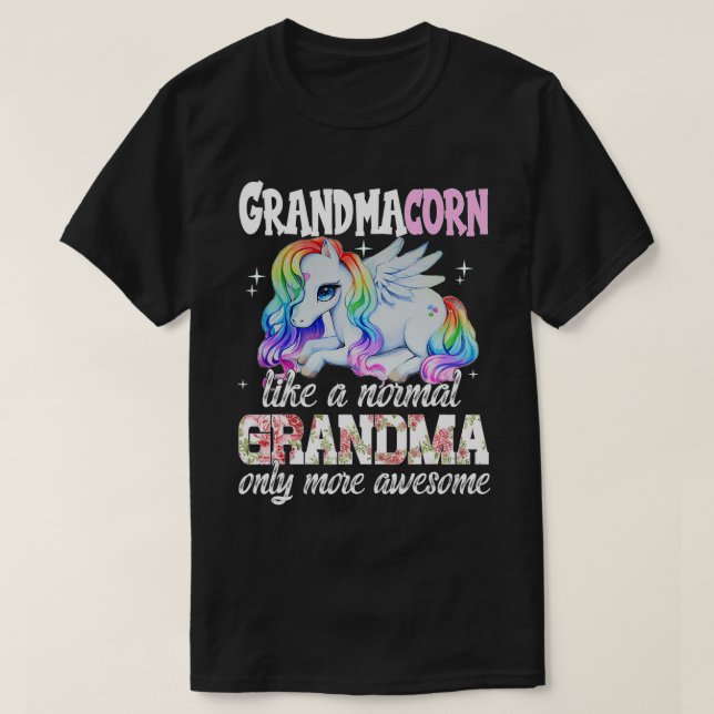 Grandmacorn  Cute Unicorn Lover Mother Day Grandma T-Shirt (Design Front)