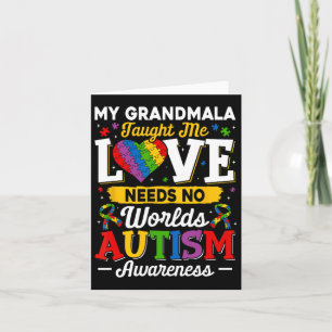 Grandmala Taught Me Love Needs No Words Funny Auti Card