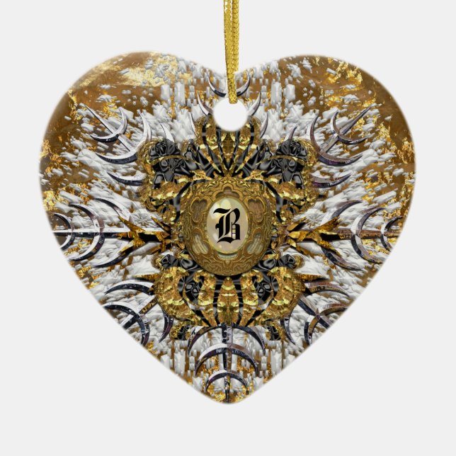 Grandmarch Monogram Ceramic Tree Decoration (Front)