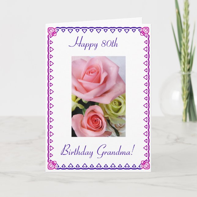 Grandma's 80th Birthday Card (Front)