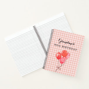Grandma's 90th Birthday Notebook