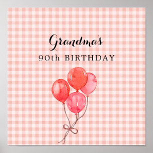 Grandma's 90th Birthday Poster