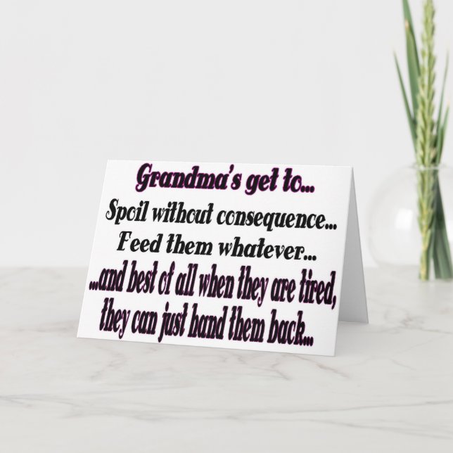 Grandma's are lucky card (Front)