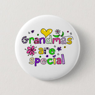 Grandmas are Special 6 Cm Round Badge