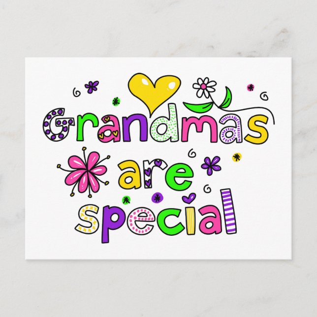 Grandmas are Special Postcard (Front)