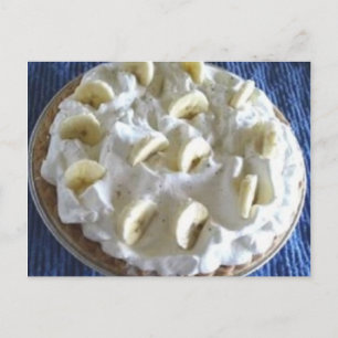 Grandma's Banana Cream Pie Recipe Postcard