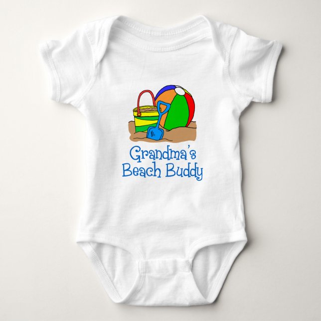 Grandma's Beach Buddy Baby Bodysuit (Front)