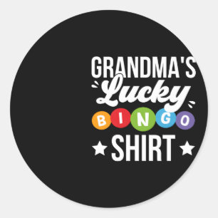 Grandma'S Bingo Bingo Player Bingo Enthusiasts Classic Round Sticker