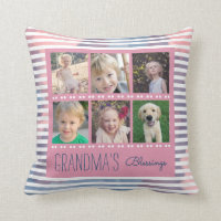 Grandma's Blessings Photo Collage Pink & Blue