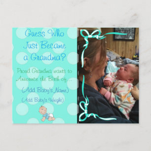 Grandma's Bragging Rights Announcement Postcard