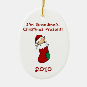 Grandma's Christmas Present  Baby Ornament