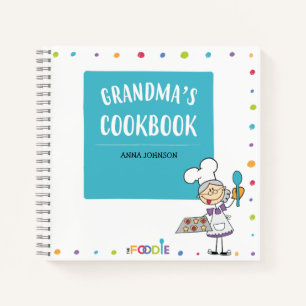 GRANDMA'S COOKBOOK Personalised Blank Recipe Book
