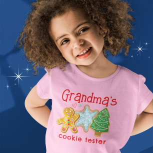 Grandma's Cookie Tester Cute Christmas Cookie T-Shirt