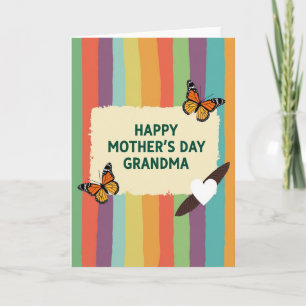 Grandmas Day Butterfly Art Card