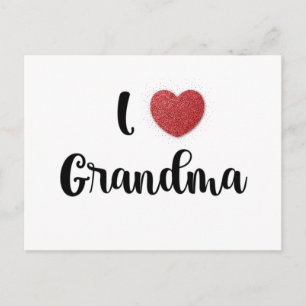 Grandma's Day I Love Grandma Heart Explosion Gift  Holiday Postcard