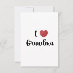 Grandma's Day I Love Grandma Heart Explosion Gift  Thank You Card