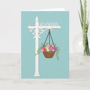 Grandmas Day Signpost Flower Card