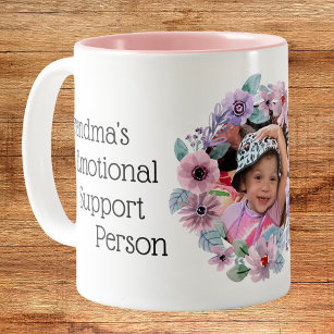 Grandma's Emotional Support Person Photo Two-Tone Coffee Mug