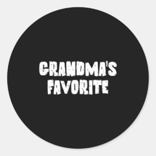 Grandmas Favorite Classic Round Sticker