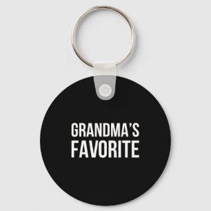 Grandma's Favorite Family Baby Granhild Quote  Key Ring