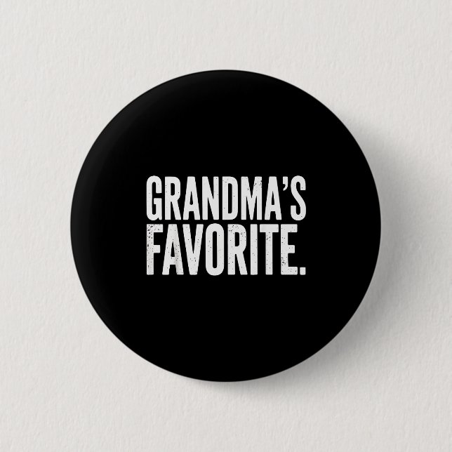 Grandma's Favorite Funny Grandparent Granhild Vint 6 Cm Round Badge (Front)