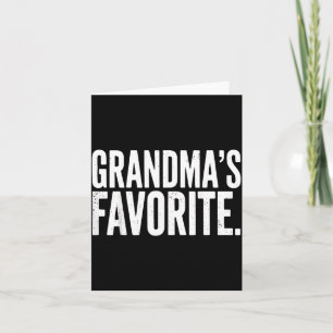 Grandma's Favorite Funny Grandparent Granhild Vint Card