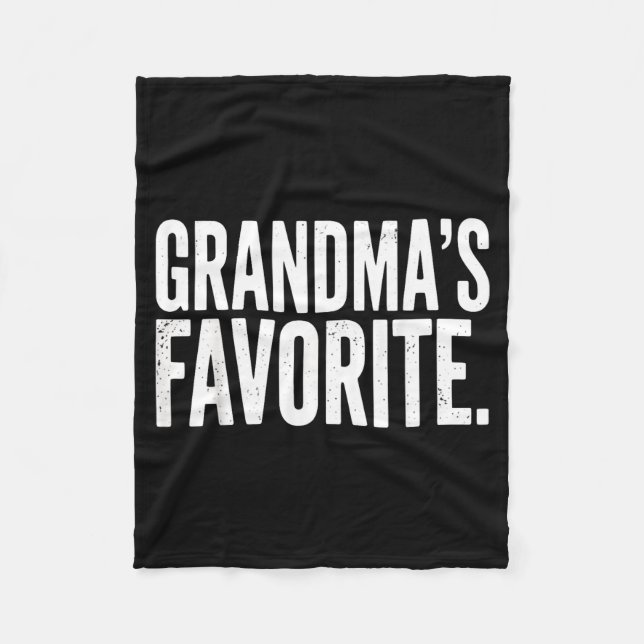 Grandma's Favorite Funny Grandparent Granhild Vint Fleece Blanket (Front)