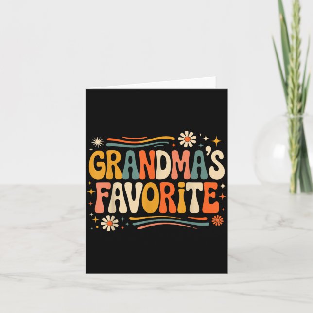 Grandmas Favorite Funny Grandparent Granhild Vinta Card (Front)