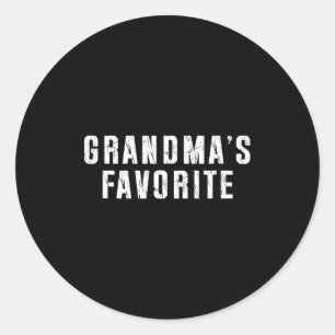 Grandma's Favorite Grandparent Granhild Funny Fami Classic Round Sticker