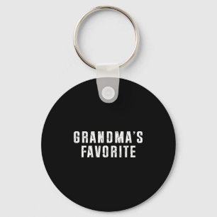 Grandma's Favorite Grandparent Granhild Funny Fami Key Ring