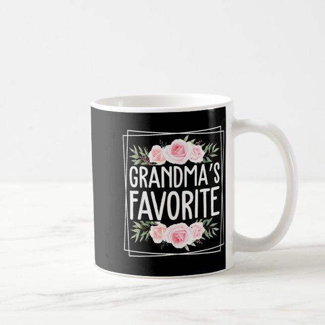 Grandma's Favorite Grandparent Granhild Humor Flor Coffee Mug (Right)