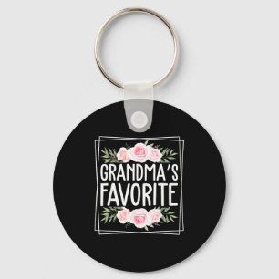 Grandma's Favorite Grandparent Granhild Humor Flor Key Ring