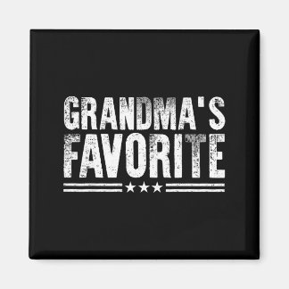 Grandmas Favorite, Grandson Or Granddaughter Famil Magnet