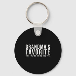 Grandma's Favorite T, Grandson Or Granddaughter  Key Ring