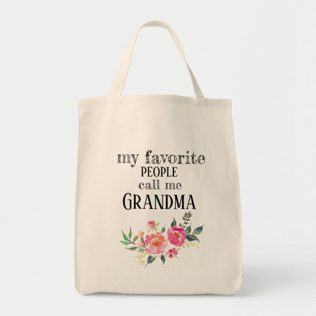 Grandma's favourite Tote (personalised with names) Bag (Front)