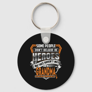 Grandma's Fight Is My Fight Leukaemia Awareness 1  Key Ring
