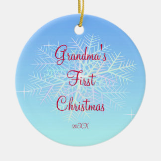 Grandma's First Christmas Snowflake Ornament