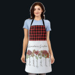 Grandma's Flower Garden 7 Grandkids Name Floral Apron<br><div class="desc">This Grandma's Garden Flower and Grandkids Name custom design is a delightful blend of vintage charm and personalised warmth. It is the perfect addition to any grandmother's haven, bringing the beauty of a botanical garden right into her home. Featuring a stunning vintage flower illustration that captures the essence of grandma's...</div>
