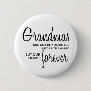 Grandmas Forever black 6 Cm Round Badge