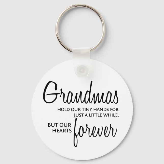 Grandmas Forever black Key Ring (Front)