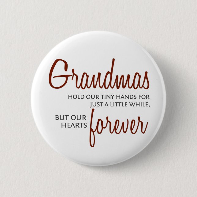 Grandmas Forever red 6 Cm Round Badge (Front)