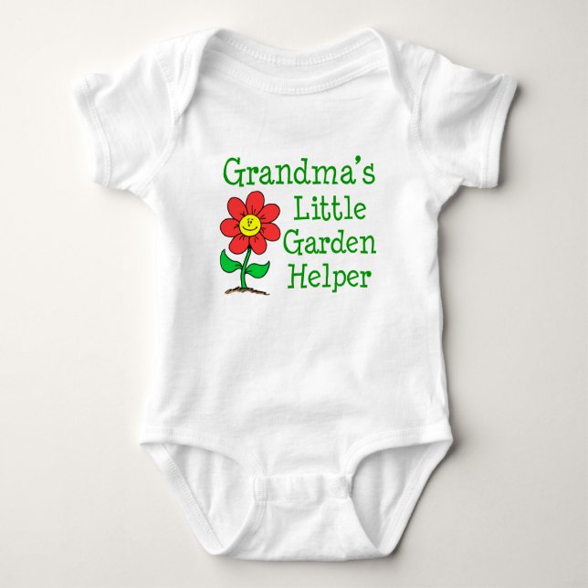 Grandma's Garden Helper Baby Bodysuit (Front)