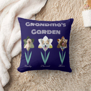 Grandma's Garden Personalised Pet Photos Cushion