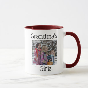 Grandmas Girls Photo Personalised Photo Coffee Mug